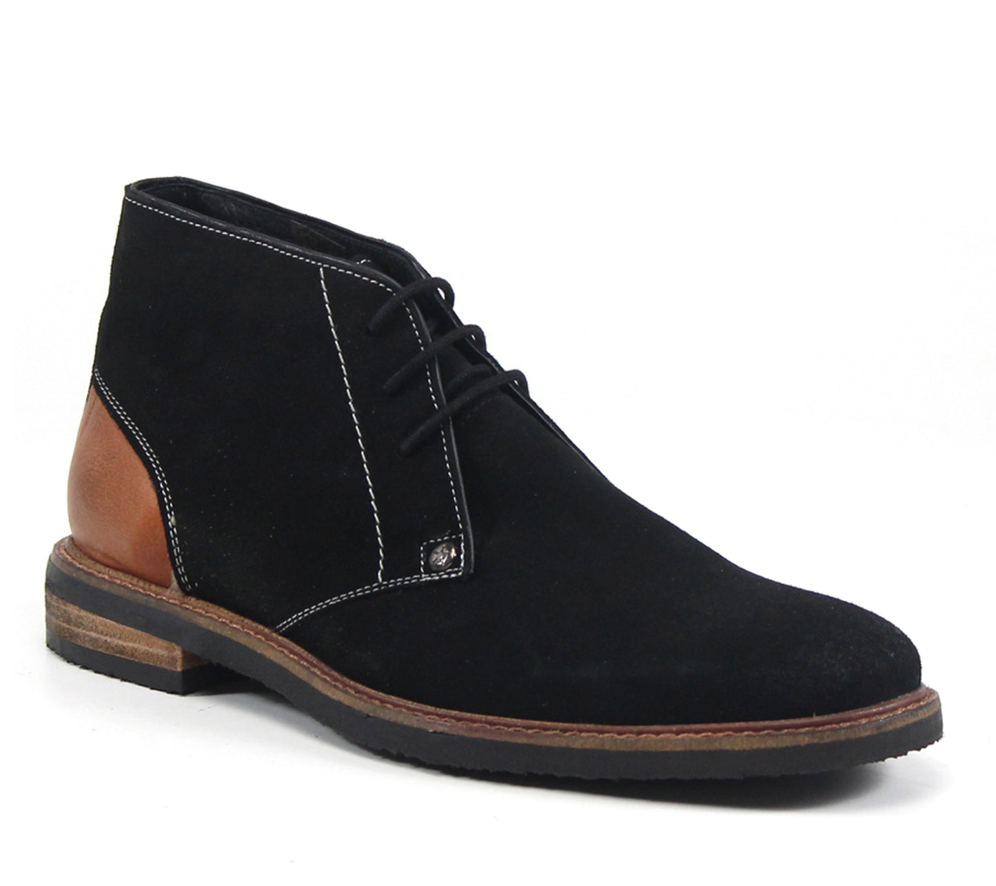 Black/ Tan Suede