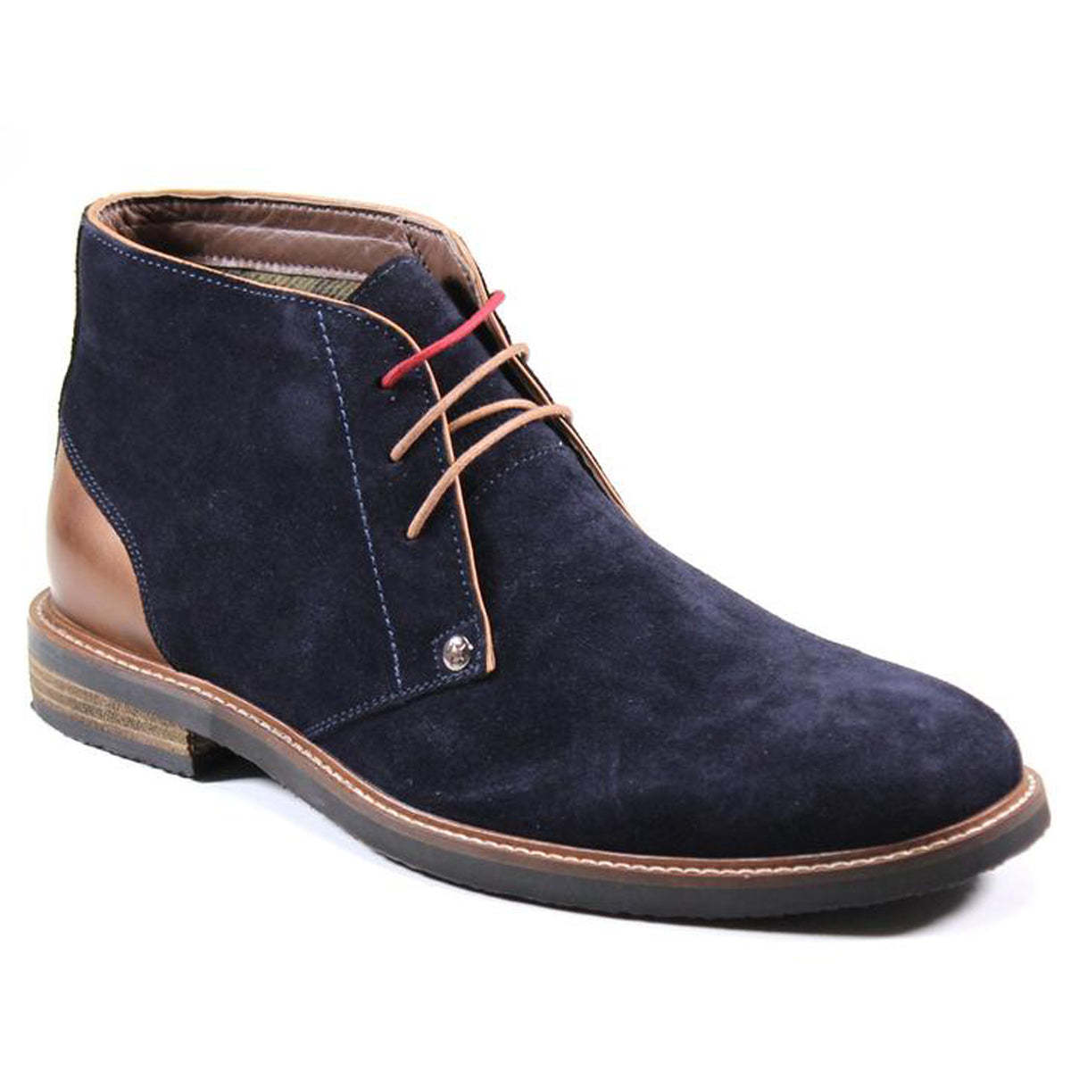 Navy/ Tan Suede