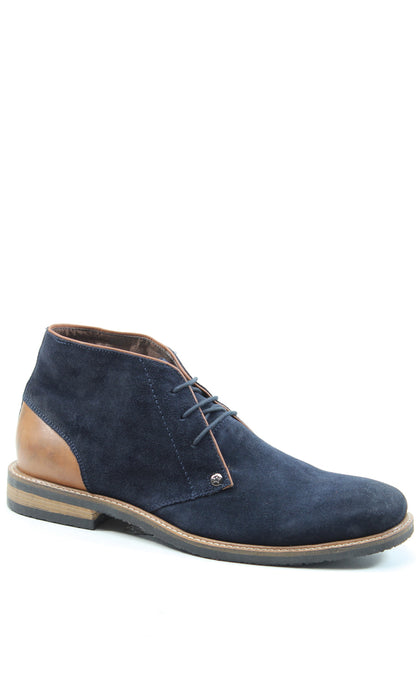 Navy/ Tan Suede