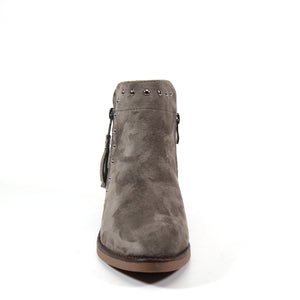  LONDON ABLE MABLE STUDDED GREY BOOTIE - Diba Shoes