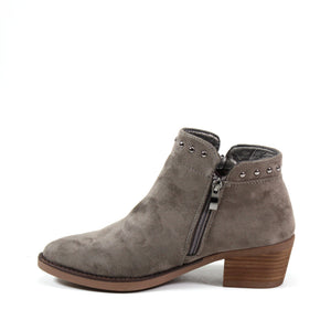  LONDON ABLE MABLE STUDDED GREY BOOTIE - Diba Shoes