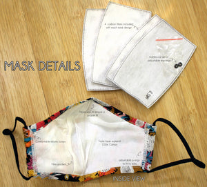  Pink Daisy Fashion Face Mask - Diba Shoes
